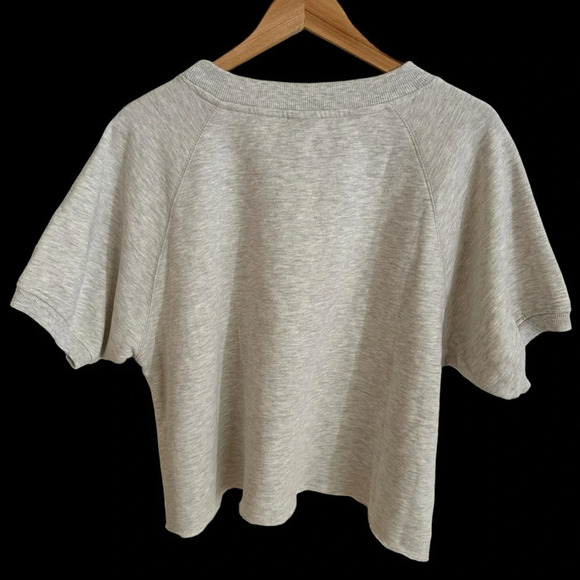 Chicka-d Large Clemson Tigers Short Sleeve Sweatshirt Top Gameday Gray Football - Picture 2 of 4